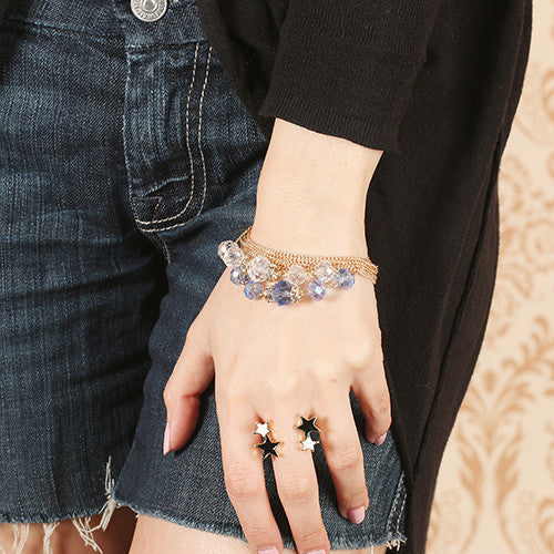 Vintage Stones & Chains Bracelet