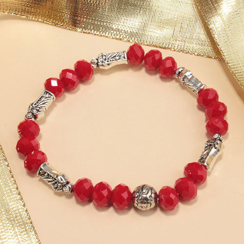 San Benito Red Beaded Bracelet