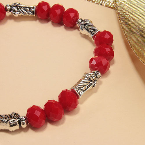 San Benito Red Beaded Bracelet