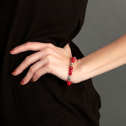 San Benito Red Beaded Bracelet