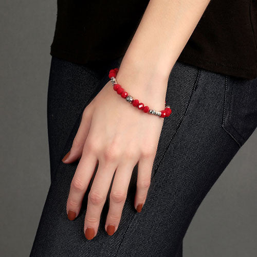 San Benito Red Beaded Bracelet