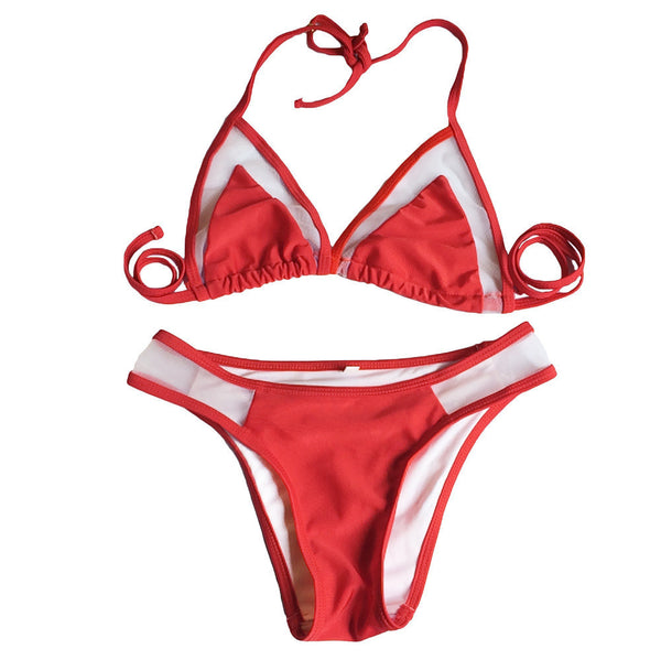 Sexy Women Bikini Set Splicing Push Up Swimsuit