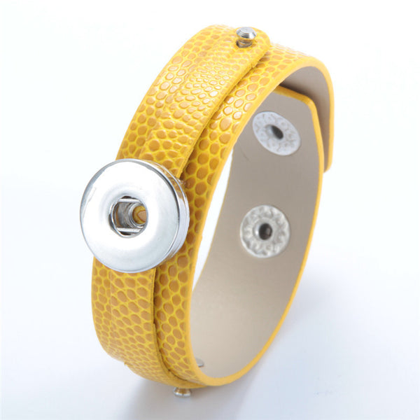 2016 New Arrival Fashion  Leather  Button Bracelet