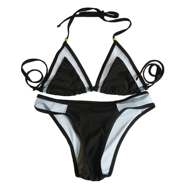 Sexy Women Bikini Set Splicing Push Up Swimsuit