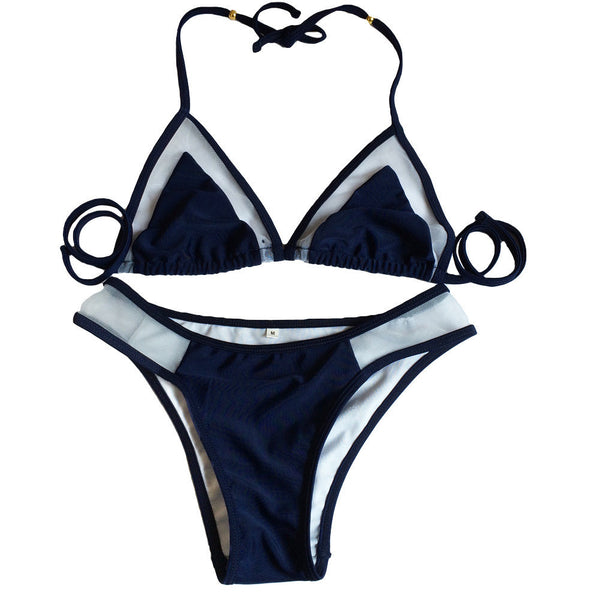 Sexy Women Bikini Set Splicing Push Up Swimsuit