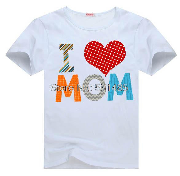 [Mothers Day] Tee I Love Mom t shirt for toddler kids children boy girl cartoon t-shirt vision 3